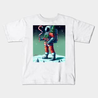 Claus Astronauts at Christmas in Space Kids T-Shirt